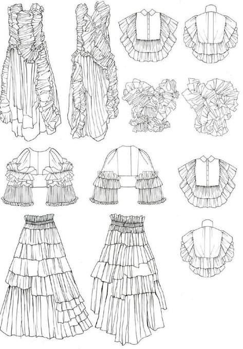 Flat Drawings, Fashion Drawing Sketches, Fashion Drawing Tutorial, Fashion Design Collection, Fashion Design Sketchbook, Technical Drawings, Design Sketchbook, Fashion Design Portfolio, Sketches Dresses