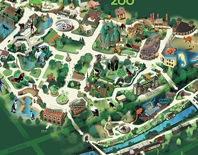 Theme Park Map, Zoo Map, Zoo Project, Zoo Architecture, Visual Map, Map Of London, City Zoo, Zoo Park, London Itinerary