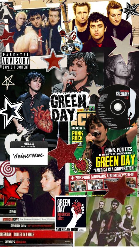 Rock Collage, Billy Joe Armstrong, Billie Green Day, Green Day Billie Joe, Cherry Blossom Painting, Punk Aesthetic, Music Poster Design, Band Wallpapers, Billie Joe Armstrong