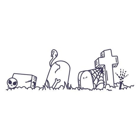 Cute cartoon graveyard scenery PNG Design Cute Graveyard Drawing, Graveyard Drawing Simple, Graveyard Doodle, Cartoon Graveyard, Graveyard Painting, Graveyard Drawing, Burnt Hats, Graveyard Tattoo, Halloween Invites