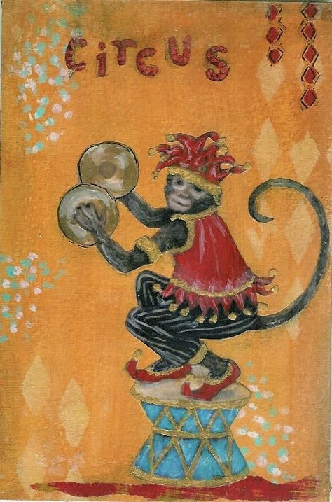 Cymbal Monkey, Circus Graphics, Monkey With Cymbals, Clip Art Animals, Circus Cat, Circus Tattoo, Circus Monkey, Animals Monkey, Circus Vintage