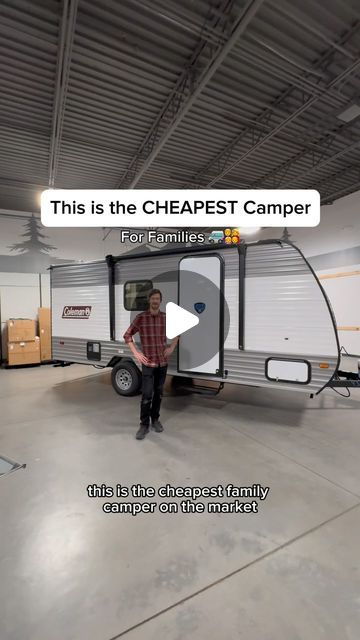 Tyler + Madison White | RV Life + Travel + Adventure on Instagram: "Tour the Cheapest Family Camper 🚐

This is one of the most popular campers at @campingworld because of the price tag, the fact that it can be towed with nearly any vehicle, and it sleeps up to 5 people which makes it perfect for families.

Head to Camping World to take a tour in person! 

#campingworldpartner #rvtour #rvlife #rvliving" Camper For 4 People, Family Of 6, Diy Camper, Camping World, Rv Life, Rv Camping, Rv Living, Camper Trailers, Family Camping