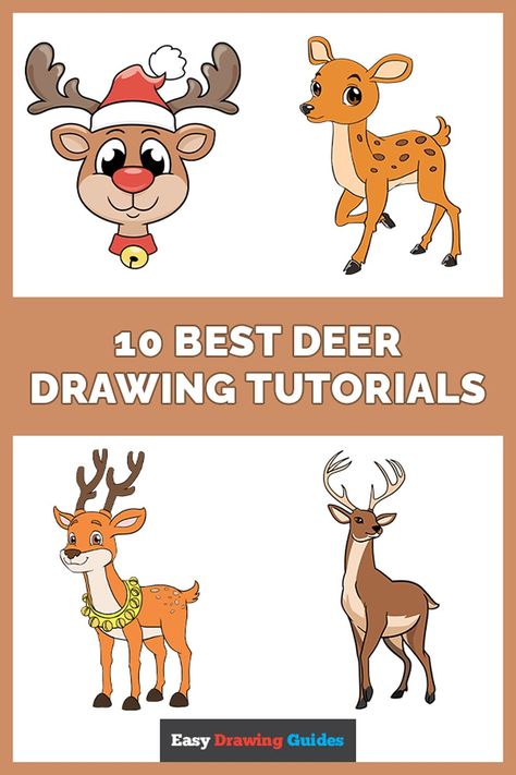 10 Best Deer Drawing Tutorials. Learn how to draw Deer topics with these step by step drawing tutorials. See all drawing tutorials on https://easydrawingguides.com/easy-deer-drawing-ideas-for-kids/ Draw A Reindeer Step By Step, Deer Drawing Easy Step By Step, How To Draw A Deer, Easy Deer Drawing, How To Draw Deer, Deer Drawing Easy, Draw Deer, Drawing Ideas For Kids, Deer Cartoon