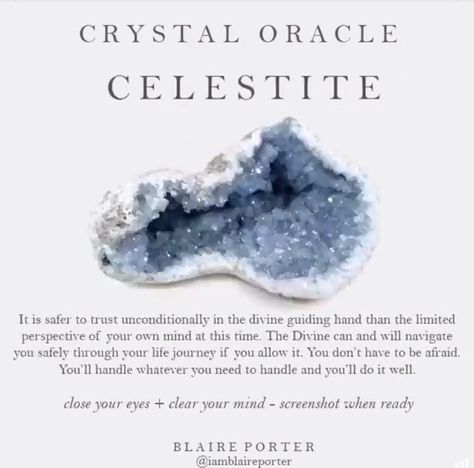 Crystals Healing Grids, Celestite Crystal, Spiritual Crystals, Gemstone Meanings, Crystal Healing Stones, Crystal Meanings, Chakra Healing, Massage Therapy, Crystals Minerals