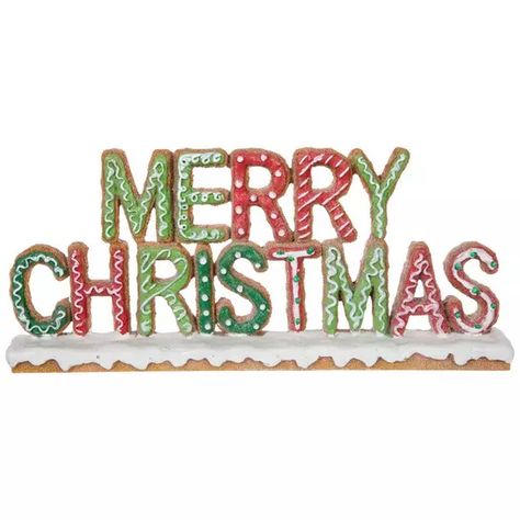 Merry Christmas Gingerbread Decor | Hobby Lobby | 5953187 Christmas Gingerbread Decor, Christmas Palace, Christmas Word Art, Merry Christmas Gingerbread, Gingerbread Decor, Raz Imports, Merry Christmas Sign, Gingerbread Cookie, Christmas Cookies Decorated