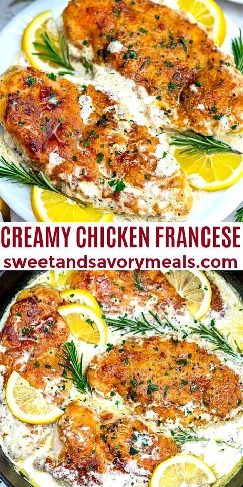 Chicken Toscana Recipe, Elegant Chicken Recipes, Provence Recipes, Easy Gourmet Dinners, Creamy Chicken Florentine, Gourmet Dinner Ideas, Lemon White Wine Chicken, Chicken Francese Easy, Creamy Chicken Francese