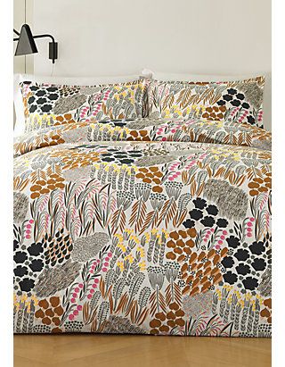 Marimekko Pieni Letto Comforter Set | belk Vintage Furniture Ideas, Coral Duvet Cover, Duvet Covers Bohemian, Grey Comforter Sets, Pattern Bedding, Cotton Comforter Set, Patterned Duvet, Blue Comforter Sets, My Own Place