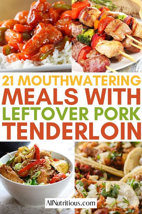 Don’t waste your leftovers! Here are some delicious dinner ideas to use up leftover pork. Find delicious and easy recipes that you can add to your meal plan. Dinner Recipes With Pork, Leftover Pork Tenderloin Recipes, Leftover Pork Roast Recipes, Leftover Pork Loin Recipes, Leftover Pork Recipes, Leftover Pork Tenderloin, Leftover Pork Chops, Leftover Pork Roast, Recipes Using Pork