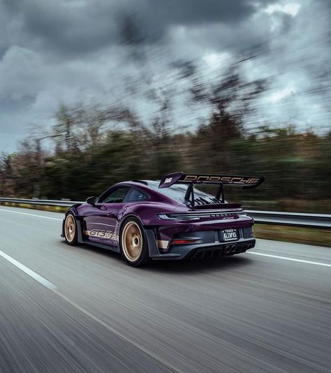 Kaitlyn Clink, Texas Car Photographer on Instagram: "992 gt3rs in Aubergine. Got to learn about the meaning behind a Sonderwunsch spec on this shoot as well. I love every angle on these cars. Porsche stays my favorite.   #porsche #porschegt3rs #gt3rs #porschemoment #porscheusa #992 #992gt3rs #supercar #exoticcar #luxurycar #porsche911 #carphotography #cargirl" Porsche 992 Gt3 Rs, 992 Gt3 Rs, 2023 Porsche, 992 Gt3, Porsche Gt, Cars Porsche, Porsche 992, Moving On In Life, Porsche Gt3