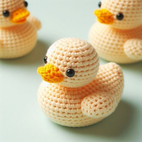 Rubber Ducky Crochet, Rubber Duck Amigurumi Free Pattern, Crocheted Rubber Duckie, Duck Keychain Crochet Pattern, Tiny Duck Crochet Pattern Free, Crochet Duck Beak, Crochet Rubber Duck Pattern Free Amigurumi, Crochet Mini Duck Free Pattern, Small Duck Crochet Pattern