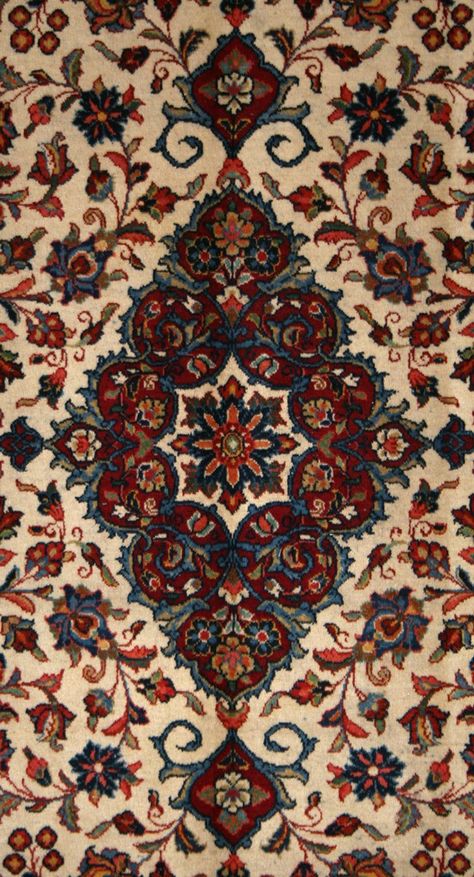 This Semi-Antique Persian Sarouk Rug is an outstanding piece of artistryIts rectangular shape and hand-knotted constructionin addition to its wool pile and cotton foundationmake this exquisite rug a timeless classicThe ivoryburgundyand blue colors of its floral patterned central medallion truly are remarkableFrom Iranthis semi-antique rug is a must-have for any collector of Persian rugs1556 Antique Designs Pattern, Persian Floral Pattern, Small Persian Rug, Persian Rug Painting, Persian Carpet Wallpaper, Persian Rug Wallpaper, Persian Art Pattern, Persian Rug Aesthetic, New Classic Sofa