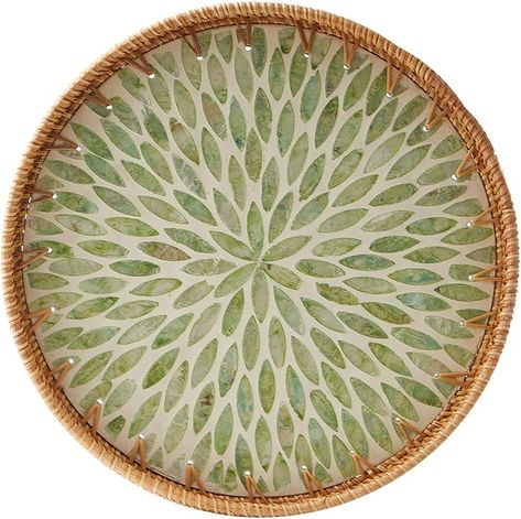 Green Room Aesthetic, Round Rattan Tray, Hotel Accessories, Rattan Serving Tray, Cactus Kitchen, Marfa Lights, Apartment Boho, Boho Cactus, Coffee Bread