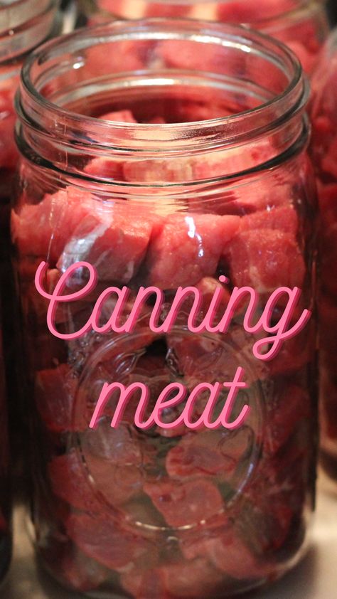 how to can chicken and beef Canning Beef Recipes, Canning Gravy, Can Meat Recipes, Canning Meat Recipes, Canning Beef Broth, Canning Beef, Canning Beef Stew Meat, Canning Round Steak, Canning Meats In A Jar