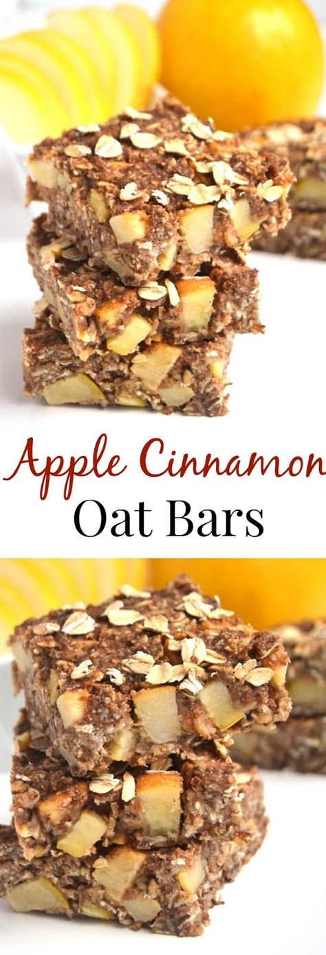 Apple Cinnamon Oat Bars are ready in just 30 minutes and make the perfect breakfast, snack or lunch addition! They are chewy, filling and nutritious. www.nutritionistreviews.com Apple Cinnamon Oat Bars, Apple Granola Bars, Oat Bars Healthy, Opal Apples, Cinnamon Bars, Homemade Bars, Oats Snacks, Apples And Cinnamon, Cinnamon Granola