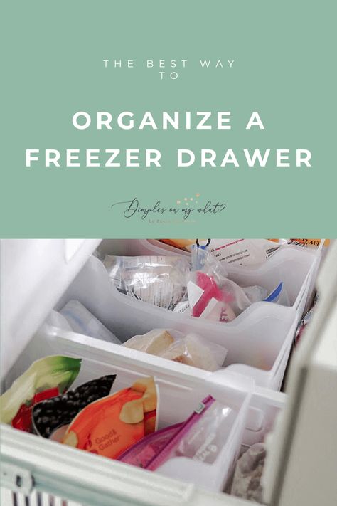 Organizing Ideas For Freezer, Freezer Must Haves, Organized Freezer Drawer, Organizing Bottom Freezer Drawer, How To Organize A Bottom Drawer Freezer, French Door Freezer Organization, Organize Bottom Drawer Freezer, Pull Out Freezer Organization, Bottom Drawer Freezer Organization