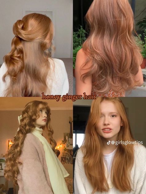 Honey Ginger Hair, Honey Ginger, Red Hair Inspo, Ginger Hair Color, Hair Color Auburn, Strawberry Blonde Hair, Pretty Hair Color, Dye My Hair, Hair Dye Colors