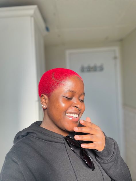 Short hair, 4c hair, red hair, black women Haircut On Black Women, Red Short Hair Black Women, Short Red Haircut, Short Hair 4c, Red Hair Black Women, Red Haircut, Red Short Hair, Hair Black Women, Brush Cut