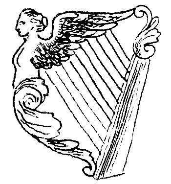 The Irish Harp, Ireland's Coat of Arms Small Harp Aesthetic, Angel Harp Tattoo, Irish Harp Tattoo, Harp Tattoo, American Traditional Tattoo Ideas, Celtic Harp, Minimalist Tattoo Ideas, Irish Harp, Traditional Tattoo Ideas