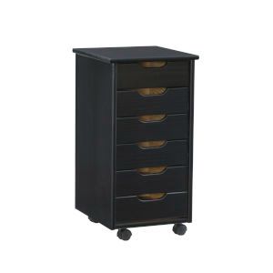 Hooker Furniture Wingate One Drawer Two Door Chest 593 50 003 | Bellacor Make A Vanity, Drawer Cart, Rolling Storage Cart, Black Storage, Organizing Storage, Rolling Storage, Makeup Organizers, Rolling Cart, Natural Interior