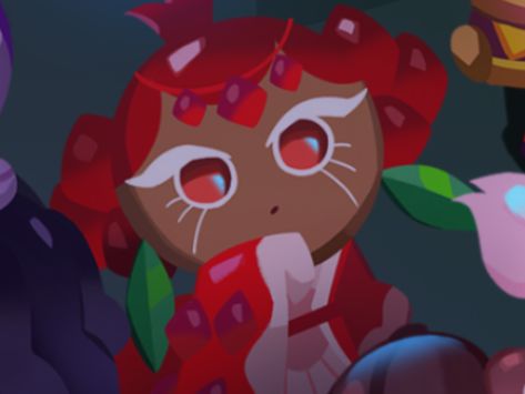 did you know apparently pomegranates the fruit is the fruit of love (i heard it somewhere lmao) Cookies Of Darkness, Pomegranate Cookie, Cookie Kingdom, Cookie Run Ovenbreak, Cookie Run Kingdom, Me Irl, Cookie Run, Comfort Characters, I Left