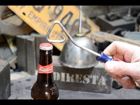 Skilled Maker Demonstrates How to Craft DIY Bottle Openers Using Random Toolbox Items Diy Beer Bottle, Metalwork Projects, Beer Bottle Diy, Workshop Diy, Diy Beer, Homemade Beer, American Beer, Beer Day, Random Items