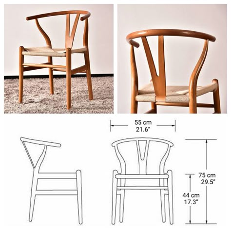 Round Back Wooden Dining Chair, Danish Chair Design, Folding Adirondack Chair Plans, Dining Chair Dimensions, Dining Chair Size, Wegner Wishbone Chair, Modern Wooden Furniture, Danish Design Chair, Round Swivel Chair