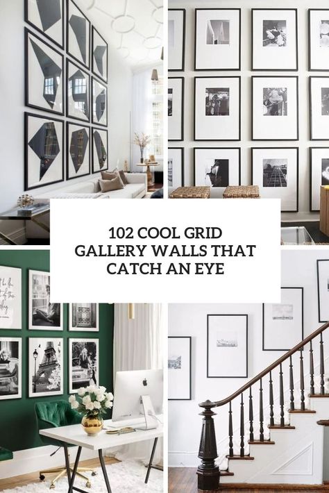 cool grid gallery walls that catch an eye Entrance Way Gallery Wall, Gallery Walls Hallway, Framed House Plans Wall Art, Full Gallery Wall, Gallery Wall Up Stairs, Entryway Photo Wall Ideas, Picture Gallery Wall Living Room, Large Stairway Wall Decor, Stairwell Gallery Wall Layout