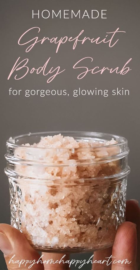 Get gorgeous, glowing skin with this homemade grapefruit body scrub. You probably already have everything you need in your kitchen pantry and it takes less than 5 minutes to make. This DIY body scrub will leave your skin so soft! This DIY exfoliating body scrub is the best! #Exfoliator #BodyScrub #DIYSkincare #Grapefruit Scrub Diy Exfoliating, Diy Exfoliating Body Scrub, Exfoliating Scrub Diy, Best Exfoliator, Dry Skin Brushing, Lush Diy, Body Scrub Homemade Recipes, Dry Body Brush, Homemade Scrubs