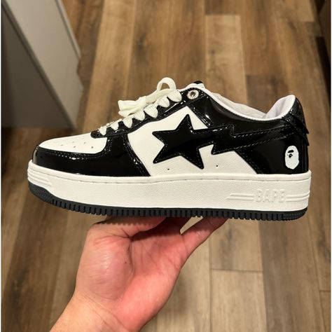 Sneakers Have Never Been Used Or Worn, Shoes Come With Original Box And Dust Bag! Price Open To Negotiation Bepstar Shoes, Jordan Star Shoes, Bape Star Shoes Black, J 4 Shoes, Black Star Shoes, Star Jordans, Cute Y2k Shoes, Best Shoes For School, Bape Star Shoes