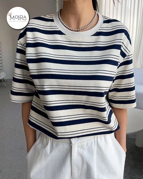 Striped T-Shirt Collection ☁ 👚 We are Delivery Island Wide Between 10-15 Working Days as Pre Order Basis. We Accept Bank Deposit ,Online Transfer,Half Payment Method .If you make a half payment to confirm the order, You can pay the remaining amount cash on delivery 💕 Island wide delevery 🚚 DM for orders 🛒 ☁ 𝗪𝗵𝗮𝘁𝘀𝗮𝗽𝗽 - 𝟬𝟳𝟱𝟯𝟭𝟭𝟴𝟰𝟲𝟲 (https://wa.me/message/G72GK6HJR7CBM1) 𝗙𝗮𝗰𝗲𝗯𝗼𝗼𝗸 - (https://www.facebook.com/moira.lk.shopping) 𝗜𝗻𝘀𝘁𝗮𝗴𝗿𝗮𝗺 - (https://instagram.com/moira.lk_) #moiralk #fashio... Vintage Striped Shirt, 2024 Outfits, Drop Shoulder Tee, Eating Healthy, Boho Women, Striped Tee, Knitting Designs, Stripe Print, Striped Shirt