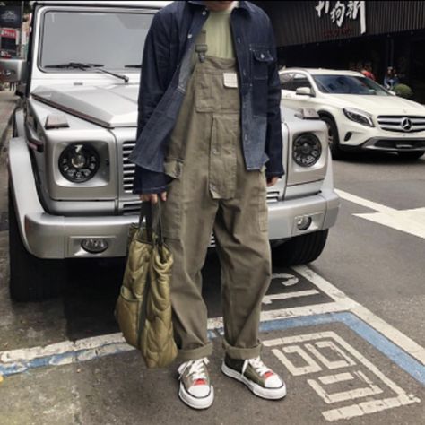 Khaki Overalls, Men Jumpsuit, Cargo Work Pants, Straps Jumpsuit, Overalls Men, Utility Jumpsuit, Men's Bottoms, Loose Jumpsuit, Romper Suit