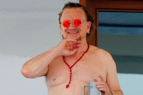 Bono Goes Shirtless on a Yacht While Vacationing in Saint-Tropez Outdoor Movie Theater, Lauren Sanchez, Melissa George, Stylish Maxi Dress, Baby Grand Pianos, Beach Clubs, Married At First Sight, Sean Penn, Queen Latifah