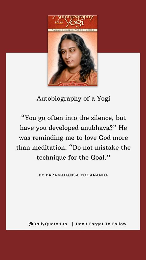 "Autobiography of a Yogi" is a spiritual classic that recounts the life of Paramahansa Yogananda, tracing his journey from a young seeker in India to becoming a renowned spiritual leader in the West. It explores his encounters with spiritual masters, teachings on meditation, and insights into the unity of all religions. #SpiritualJourney Paramahansa Yogananda Quotes, Yogananda Quotes, Autobiography Of A Yogi, Paramahansa Yogananda, Spiritual Leader, Spiritual Journey, Meditation, Spirituality, How To Become