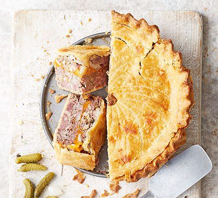 Picnic Pie Recipe, Picnic Pie, Pork Pie Recipe, Hot Water Crust Pastry, British Cooking, Hp Sauce, British Dishes, Savory Pastry, Bbc Good Food