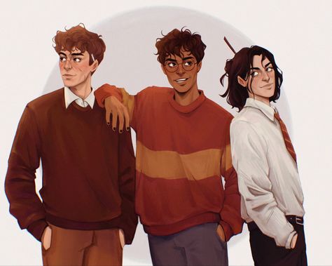 Young Marauders Fan Art, Atyd Fanart, James And Sirius, Wolfstar Fanart, Marauders Fanart, James Sirius Potter, Remus And Sirius, Marauders Fan Art, Regulus Black