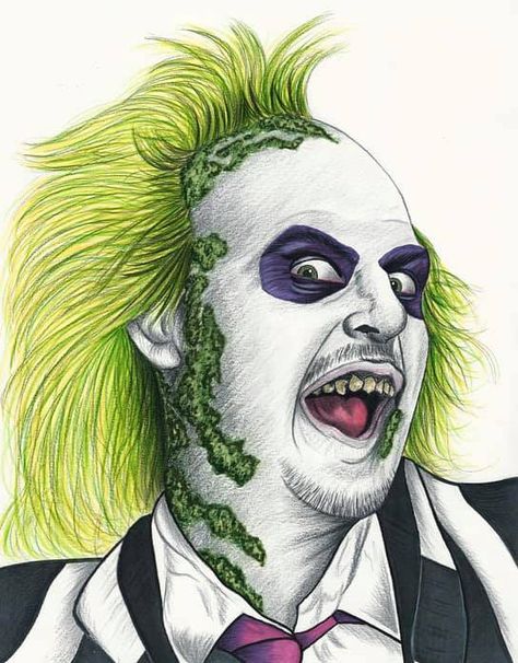 Beetlejuice Print, Beetlejuice Drawing, Beetlejuice Decor, Copics Markers, Beetlejuice Nails, Beetlejuice Tattoo, Photoshop Face, Beatle Juice, Beetlejuice Fan Art