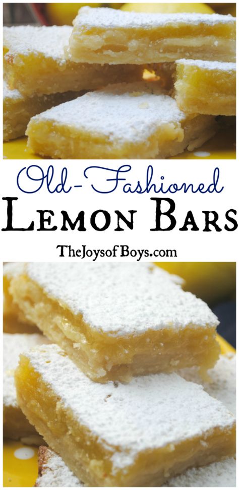 Lemon bars are my favorite summer treat!!  These old-fashioned lemon bars are the perfect dessert for a picnic or summer BBQ. Desserts Nutella, Mouthwatering Desserts, Office Food, Comfy Food, A Southern Soul, Smores Dessert, Lemon Recipe, Lemon Bars Recipe, Cookies Brownies