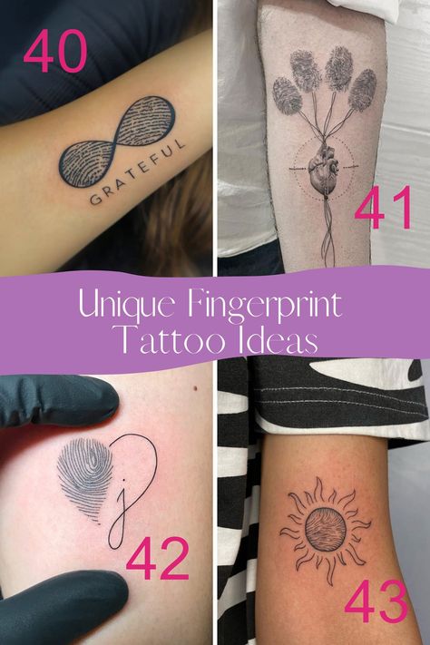 43 Special Fingerprint Tattoo Ideas - Tattoo Glee Fingers Print Tattoo, Finger Print Tattoo Memorial, Fingerprint Tattoo Ideas Unique, Finger Print Tattoo Ideas, Fingerprint Tattoo Ideas, Finger Print Tattoo, Thumbprint Tattoo, Fingerprint Tattoo, Fingerprint Heart Tattoos