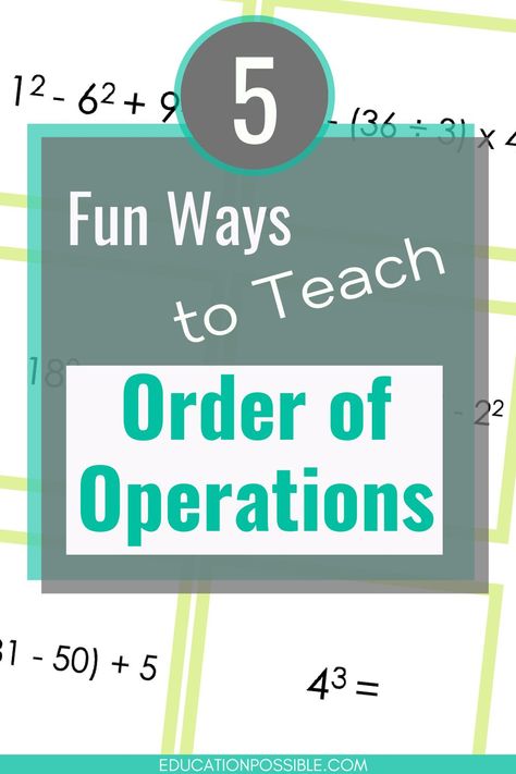 Struggling to teach your tweens the order of operations? Check out these creative activities that make it fun and will help them practice their skills. Make learning the order of operations more enjoyable with math mnemonic devices, songs, posters, task cards and card games - perfect for middle schoolers! Math Mnemonics, Order Of Operations Game, Teaching Order Of Operations, Order Of Operations Activities, Order Of Operations Anchor Chart, Orders Of Operations Worksheet, Order Of Operations Worksheet 3rd Grade, Order Of Operations 5th Grade, Order Of Operations Worksheet Grade 6