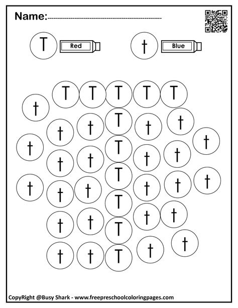 Letter Tt Worksheet, Letter T For Preschool, Recycle Preschool, Counting Activities Preschool, Dot Marker Activities, Coloring Letters, Dot Letters, Early Learning Activities, Preschool Math Worksheets