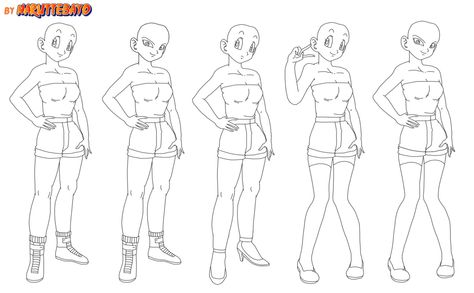 Dbz female base Corps Manga, Chubby Reference, Dbz Female, Gacha Miku, Saiyan Female, Drawing Bases, Body Outline, Female Base, Anime Magi