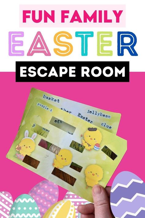 Alternative Easter Egg Hunt, Easter Escape Room For Kids Free, Easter Escape Room For Kids, Easter Escape Room Ideas, Easter Escape Room Free, Easter Egg Hunt Alternatives, Easter Scavenger Hunt Ideas, Easter Escape Room, Easter Basket Hunt