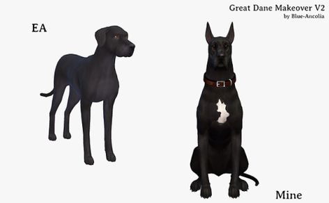 Blue Ancolia - Great Dane Makeover (second version) Meet Jock, a... Blue Ancolia, The Sims 3 Pets, Sims Pets, Tumblr Sims 4, Sims 4 Gameplay, Sims 4 Teen, Sims 4 Characters, Sims Four, Sims 4 Collections