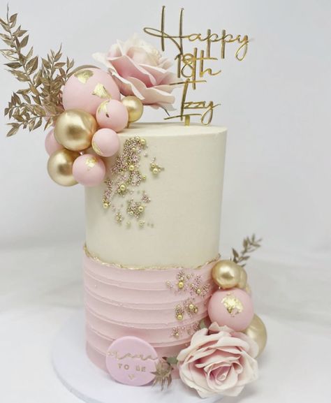 Elegant 18th Birthday Cake, Tall Birthday Cakes For Women, Tall Cakes Birthday, Female Birthday Cake, Debut Cake 18th, Pink 50th Birthday Cake, Pastel Butterfly Cake, Tall Cake Designs, 18th Birthday Cake For Girls Elegant