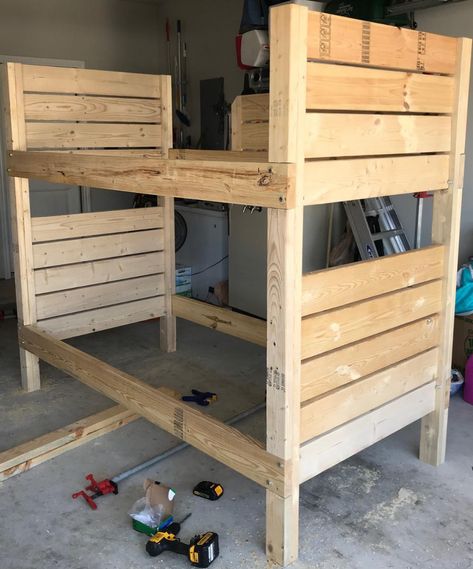 Diy Twin Over Twin Bunk Bed Plans, Twin Over Twin Bunk Bed Plans, Diy Full Over Full Bunk Beds Plans, Diy Bunk Beds Plans How To Build, Building Bunk Beds, Homemade Bunk Beds, Diy Bunk Beds Plans, Diy Bunk Beds, Cheap Bunk Beds