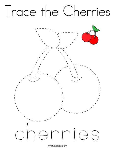 Trace the Cherries Coloring Page - Twisty Noodle Pattern Worksheets For Kindergarten, Tracing Pictures, Printable String Art Patterns, Fun Worksheets For Kids, Pattern Worksheet, Fruit Coloring Pages, Preschool Tracing, Kids Worksheets Preschool, Free Preschool Worksheets