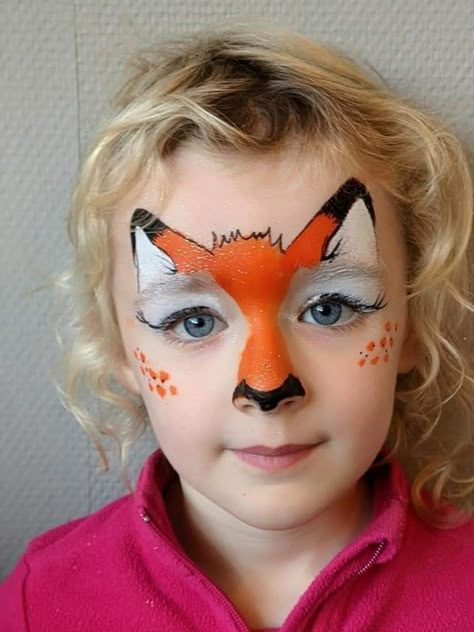 Simple Face Paint, Kids Face Painting Easy, Halloween Face Paint Ideas, Fox Face Paint, Easy Face Painting, Painting With Kids, Easy Face Painting Designs, Obličejové Masky, Halloween Face Paint