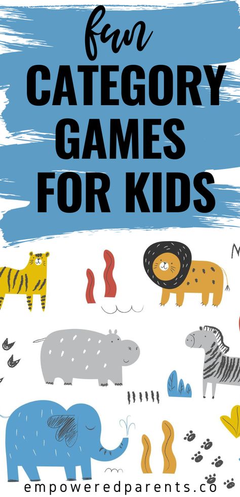 Try out these fun and simple category games with children. They will build vocabulary, listening, memory and classifying skills | category games for kids | word category games | category ideas for games Games To Play With 2nd Graders, Categories Game, Games To Play With Preschoolers Inside, Quick Games For Kids Classroom, Animal Games For Kids Classroom, Games About Making Good Choices, Creative Art Activities, Gross Motor Activity, Circle Game