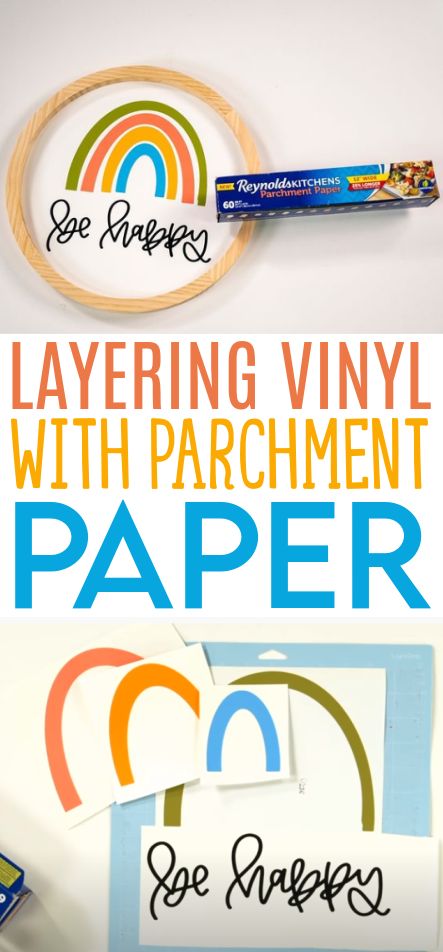 Today, we’re going to show you a really handy Cricut hack that you can use when creating layered vinyl projects. In it, you use parchment paper to help line things up. This post on Layering Vinyl with Parchment Paper will show you how it’s done. Cricut Vinyl Layering, Layering Vinyl Cricut, Layering Vinyl Cricut Heat Transfer, Layering Vinyl With Parchment Paper, How To Layer Iron On Vinyl Cricut, How To Make A Multi Layer Svg, Layering Htv, Cricut Vinyl Designs, Layering Hacks