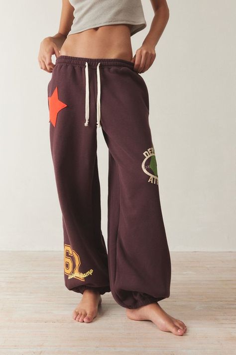 Out From Under Brenda Graphic Jogger Sweatpant Urban Outfitters Sweatpants, Graphic Sweatpants, Patch Pants, Pinterest Contest, Brown Fits, Pj Pants, Fashion Joggers, Joggers Womens, Jogger Sweatpants